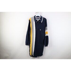 Vtg 90s Givenchy Mens XL Faded Baggy Long Long Sleeve Rugby Polo Shirt Cotton